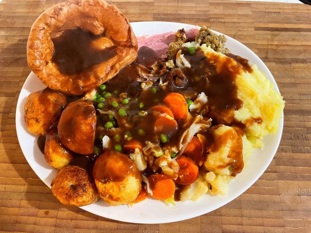 Just got a Toby Carvery delivered for £9.75. Stuffed.