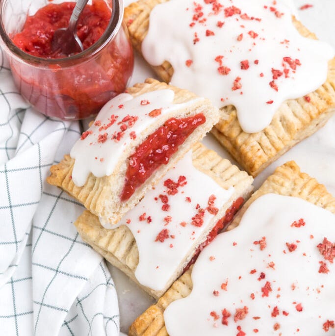 red pop tarts with white topping