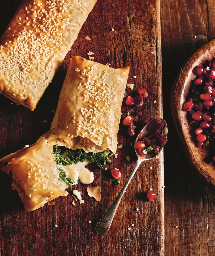 A cheese parcel made with filo.