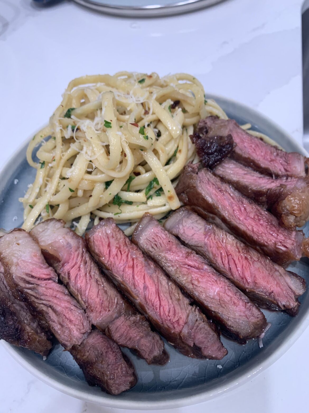 steak and pasta