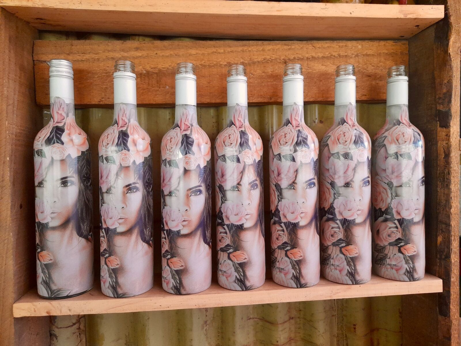 artsy wine bottle at vik chile