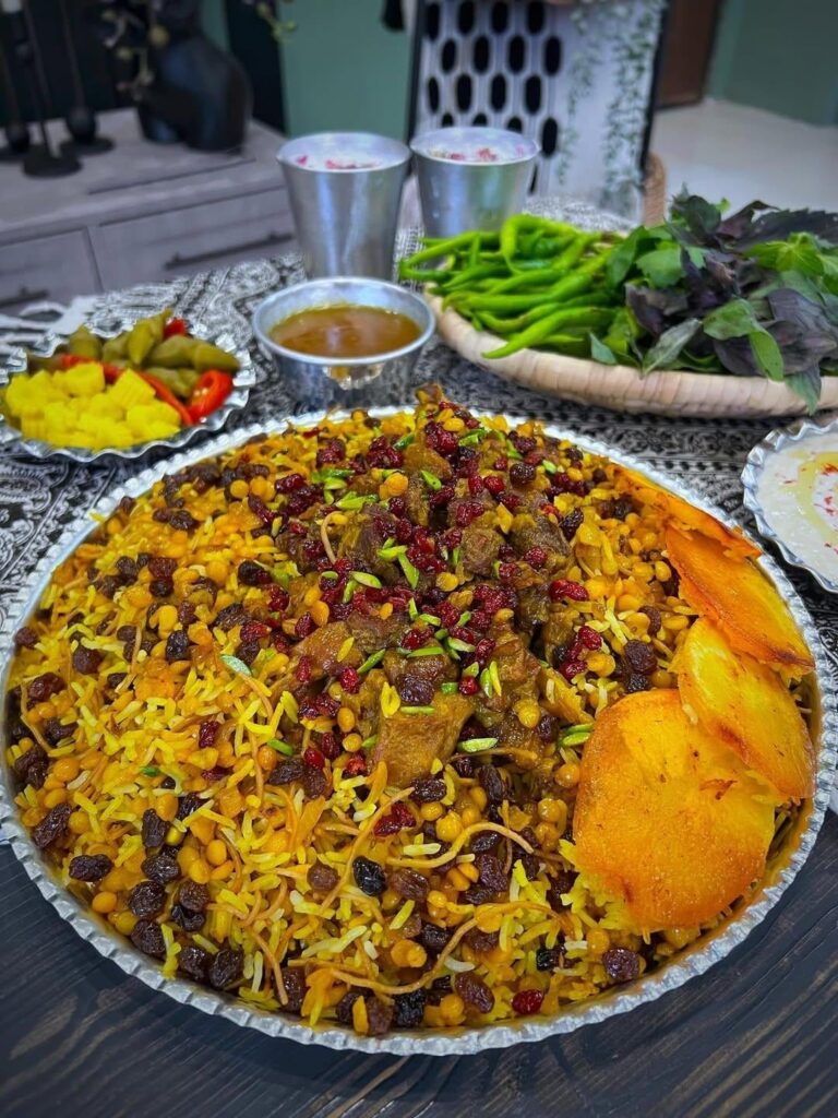 Mani Polo Damghani, Ancient Persian Rice with Beef Shank from Damghan, Iran Mani Polo Damghani, Ancient Persian Rice with Beef Shank from Damghan, Iran