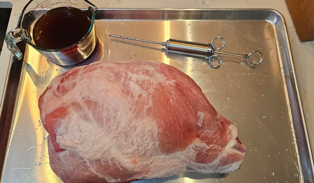 Cured and smoked fresh ham