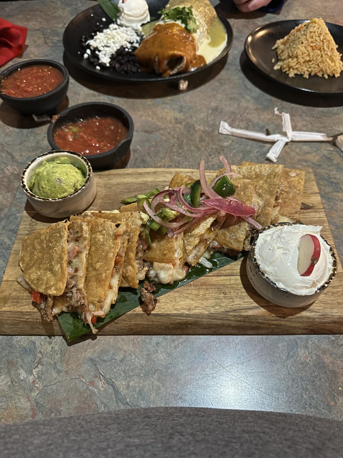 Glad this chunk of wood had filleted edges so all the grease would drip on the table