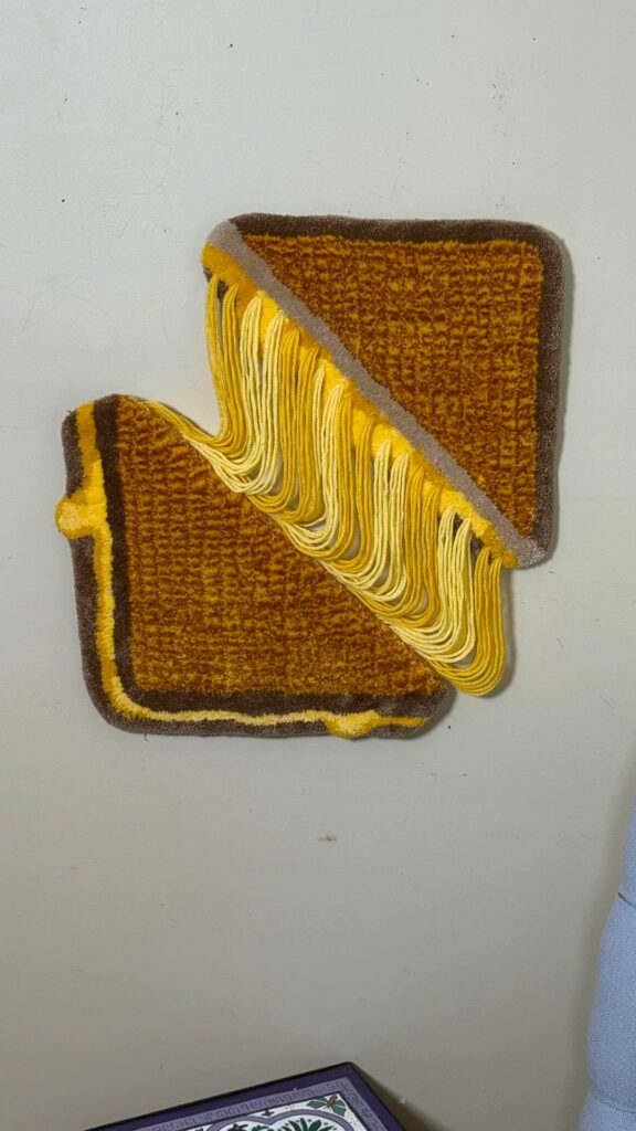 I made tufted grilled cheese wall art!
