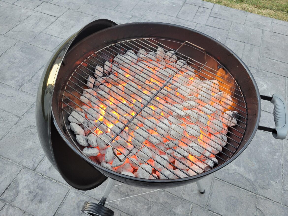 How do you guys fit a whole 18.6# bag of charcoal in a 22" kettle?