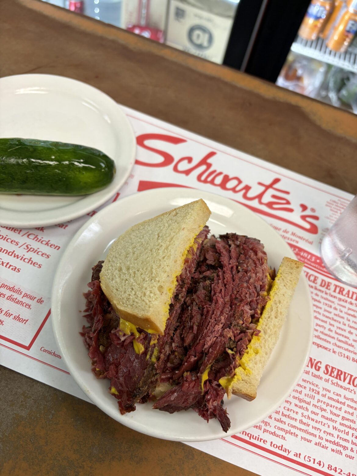 Schwartz’s smoked meat sandwich in Montreal
