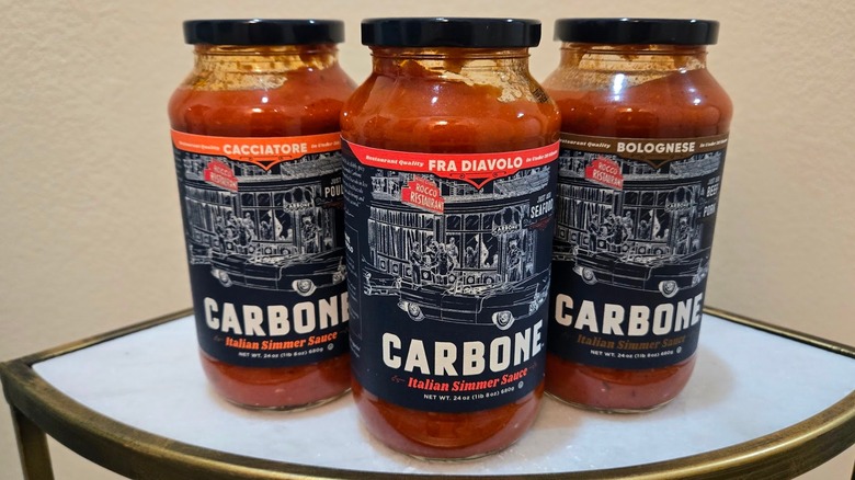 Jars of Carbone Italians Simmer Sauces