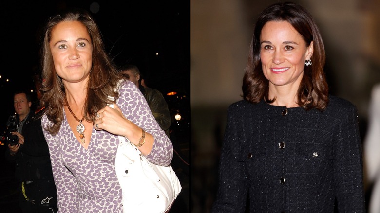 Side-by-side photos of Pippa Middleton in 2007 and 2024