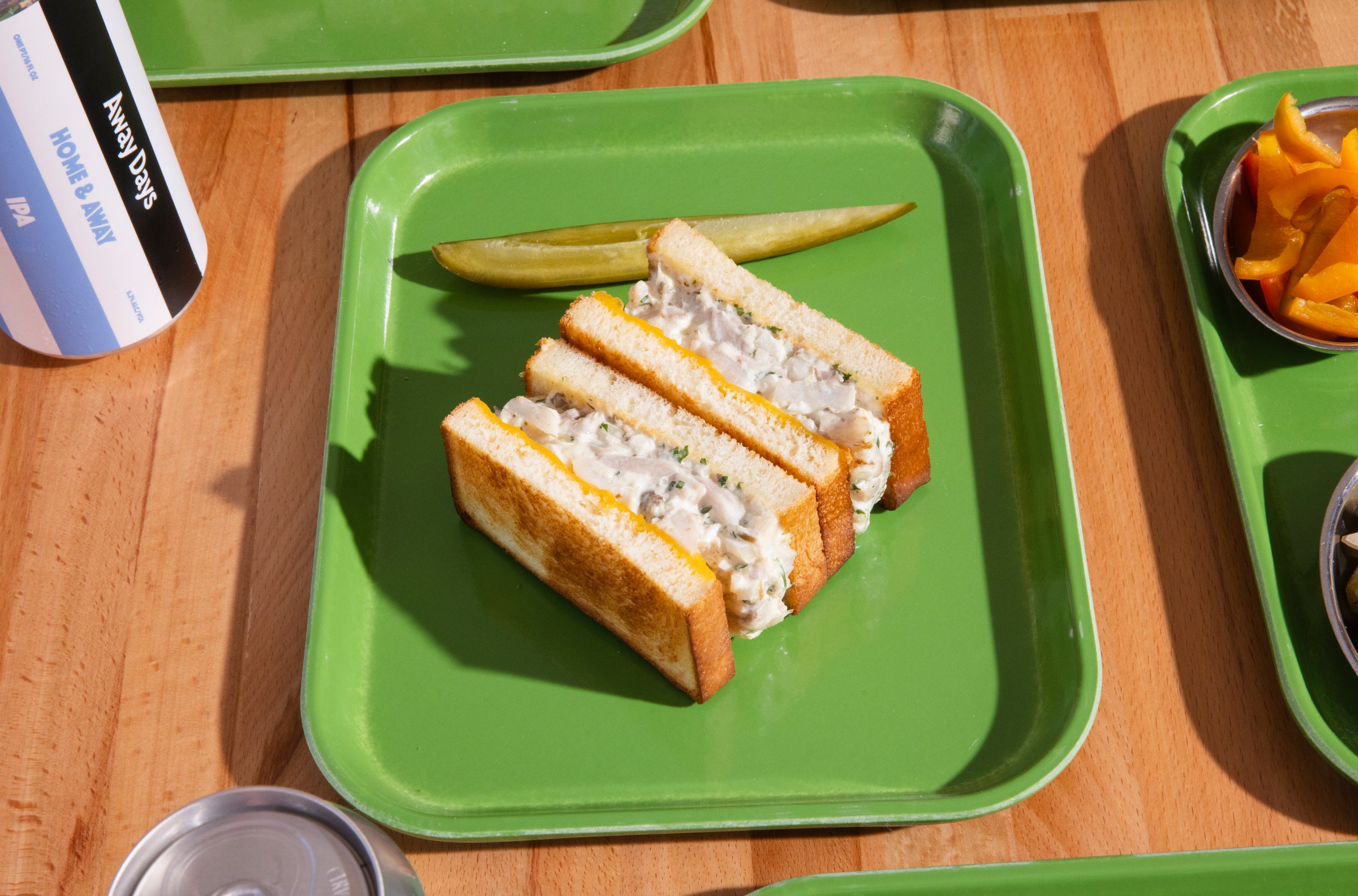 A whitefish melt sandwich at Dream Deli in Portland, Oregon.