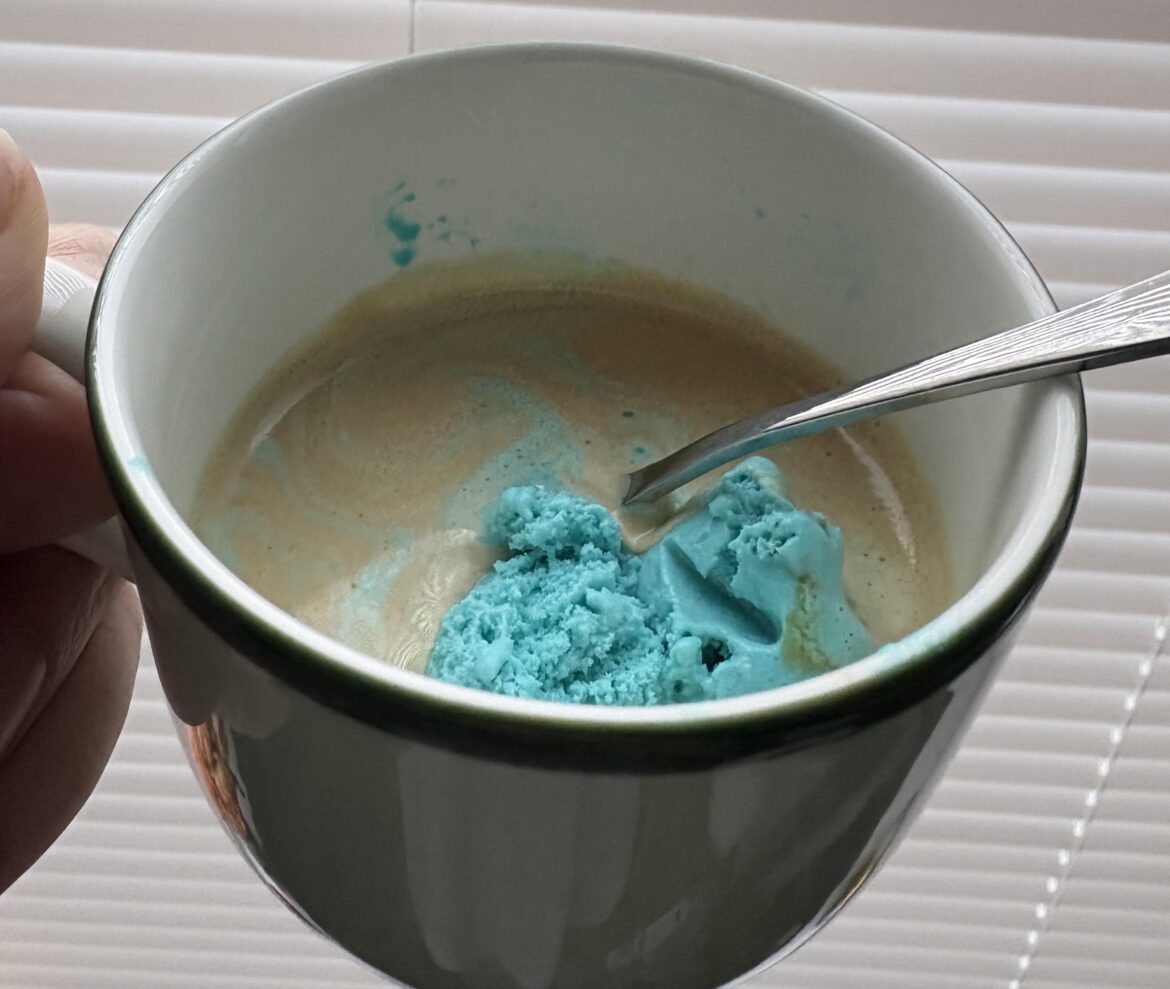 Affogato, but I only have Blue Moon ice cream