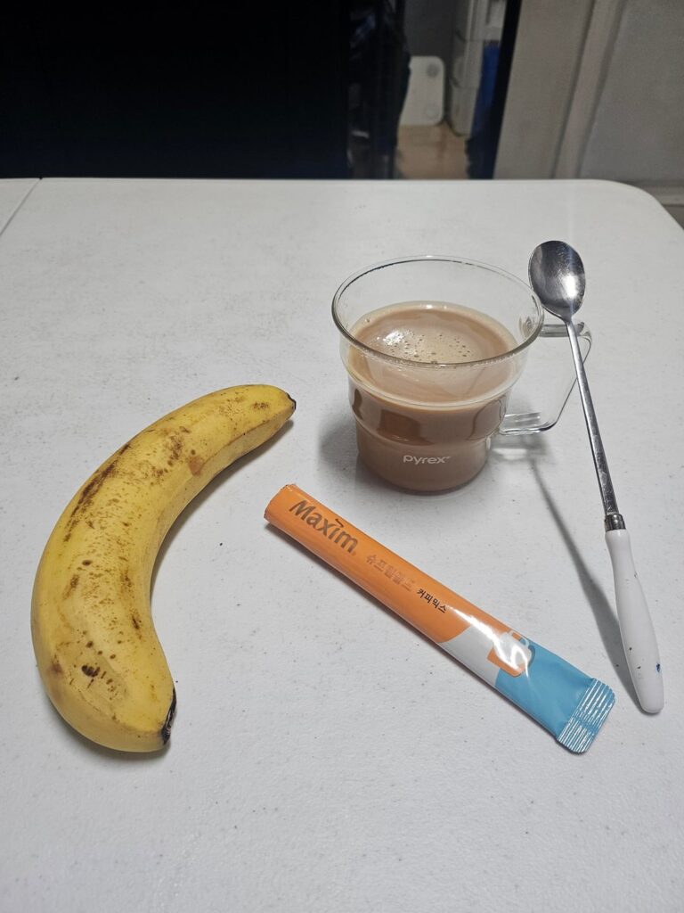 Too tired to cook today — so this was my Korean breakfast.