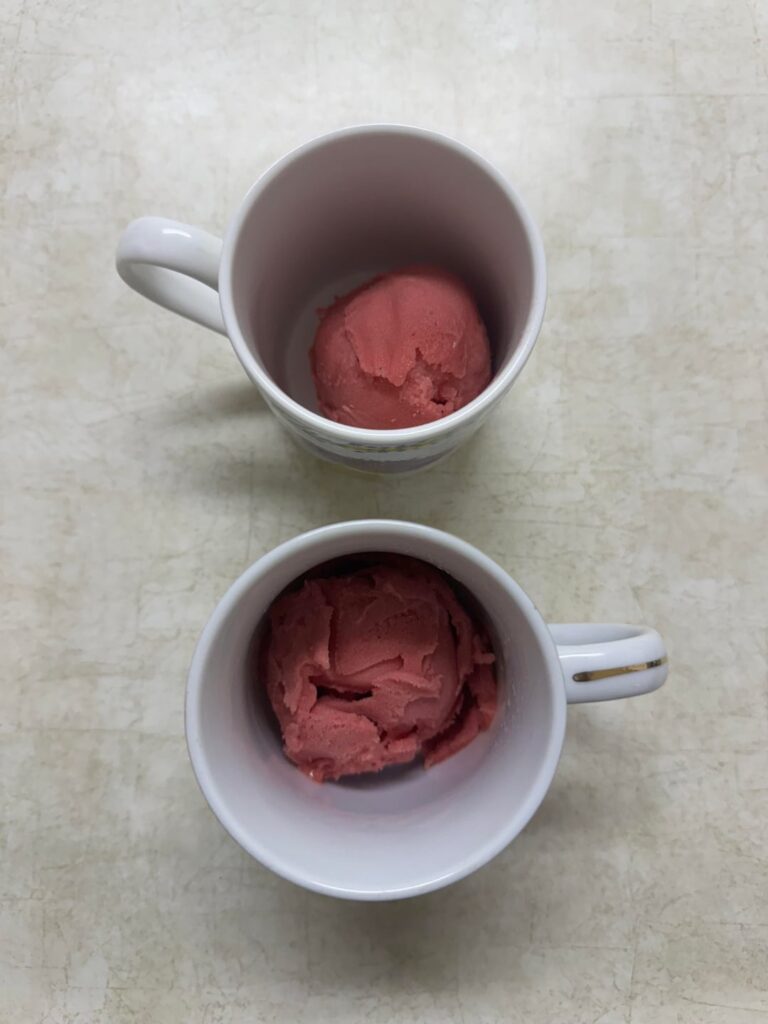 Raspberry lime sorbet