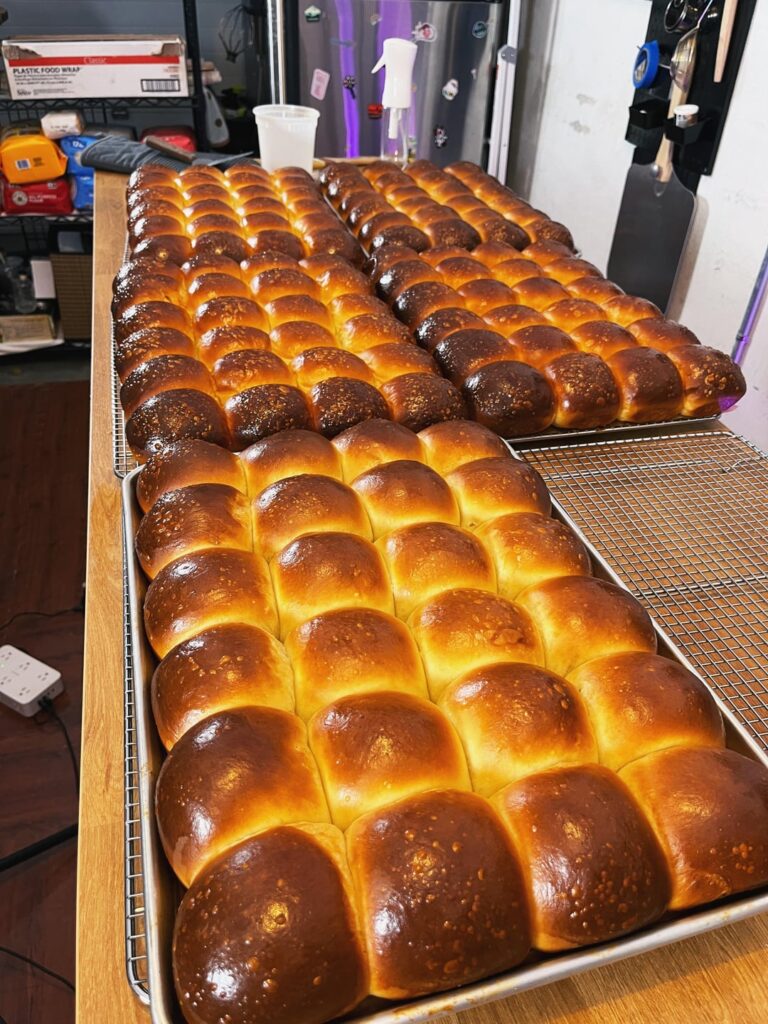 Made 400+ dinner rolls.