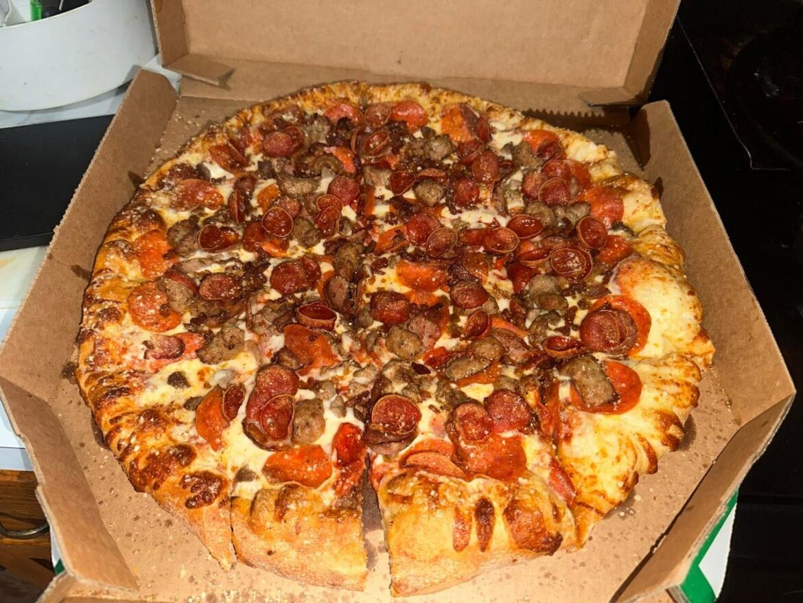 Pepperoni, sausage, hamburger and bacon
