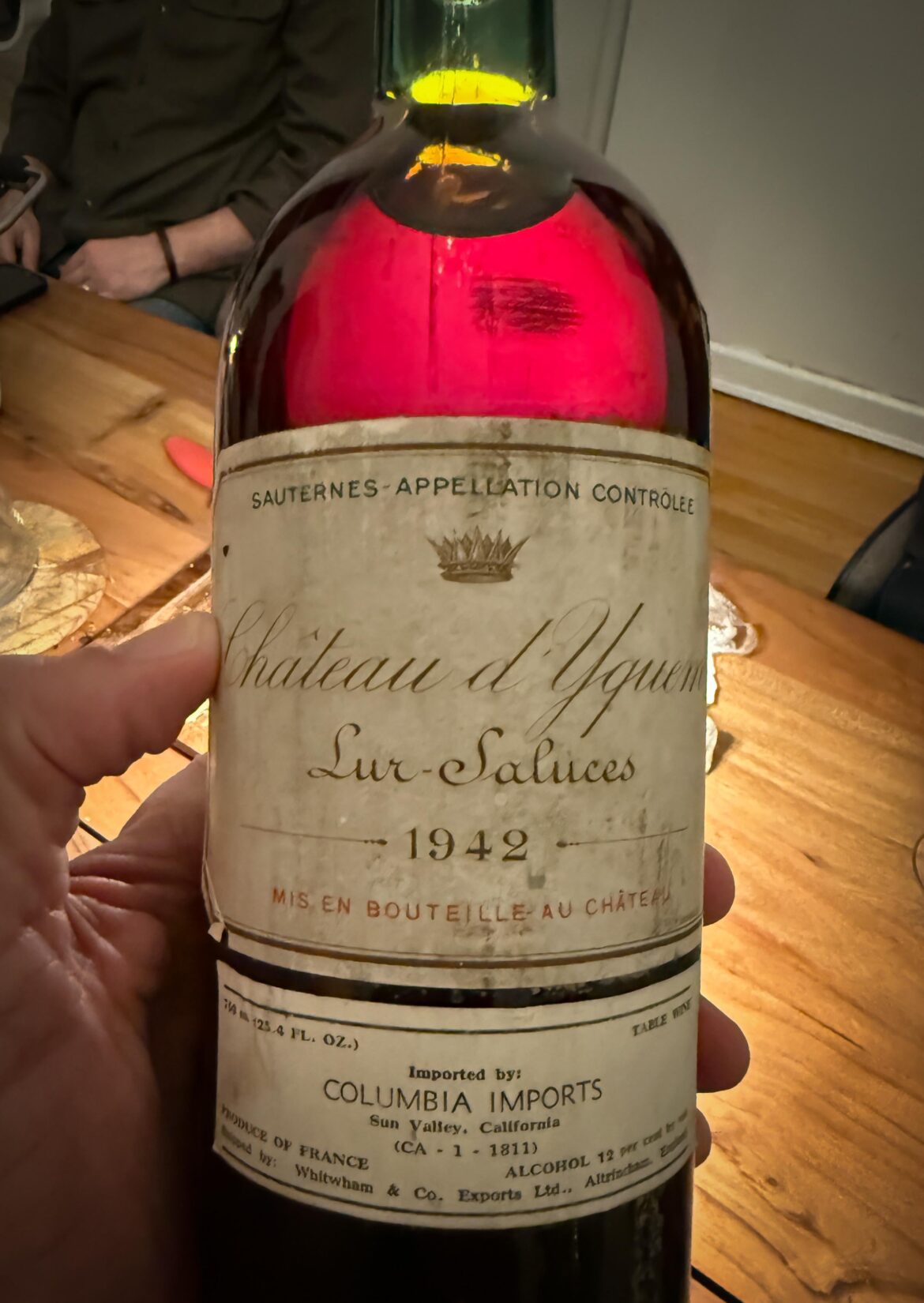 1942 Chateau d’Yquem 1942 Chateau d'Yquem