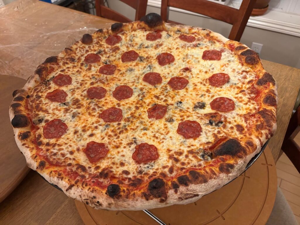 Tonight’s 21” mushroom pep, 74% hydration — and bonus easy-launch cheat code discovered