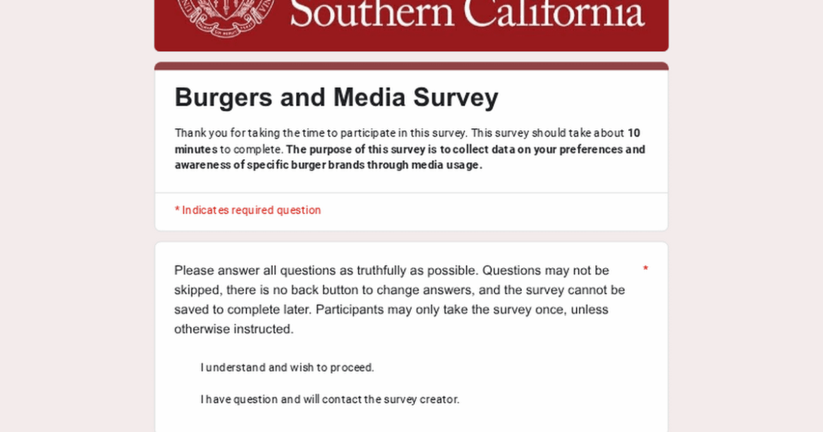 Like Burgers? Tolerate Surveys? Come Help Me Out!