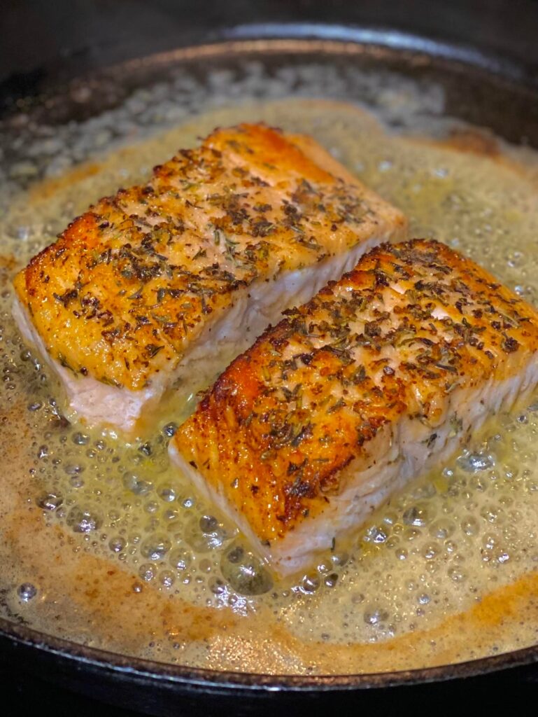 Herb butter salmon