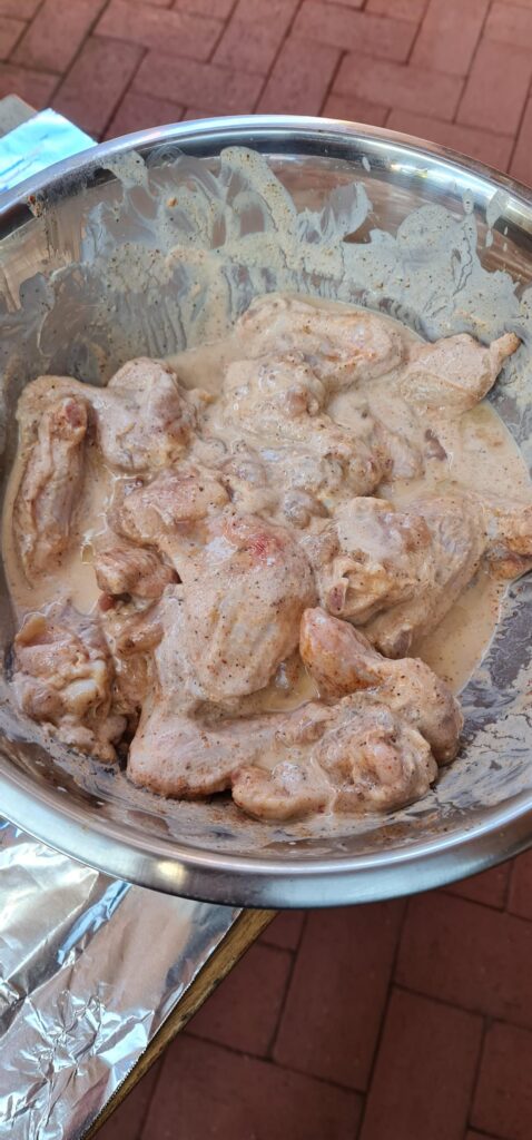 Smoked then fried chicken!