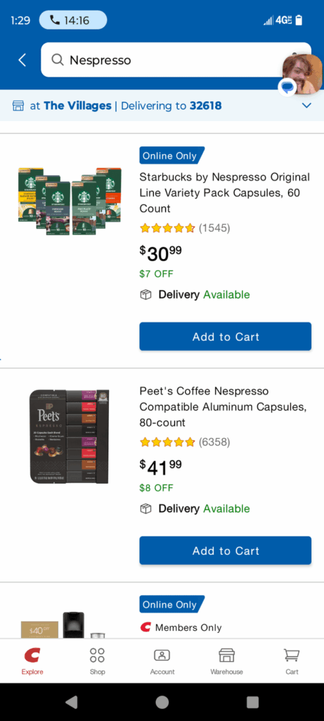 PSA, all Nespresso OL pods carried by Costco al are currently $8 off!