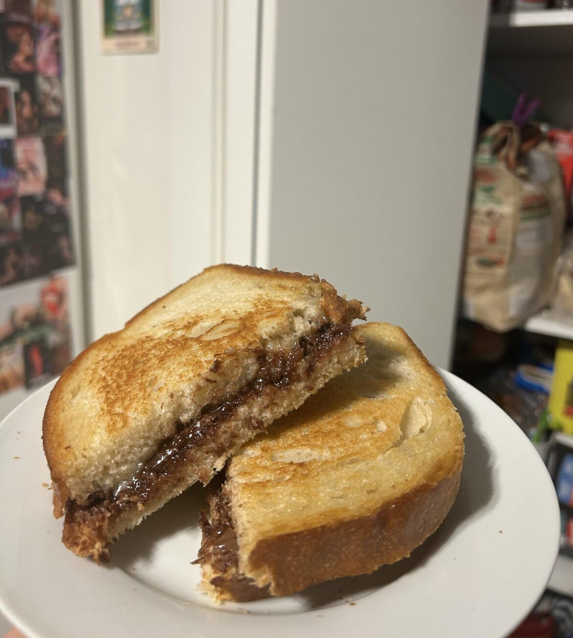 Nutella and Brie grilled cheese 😋