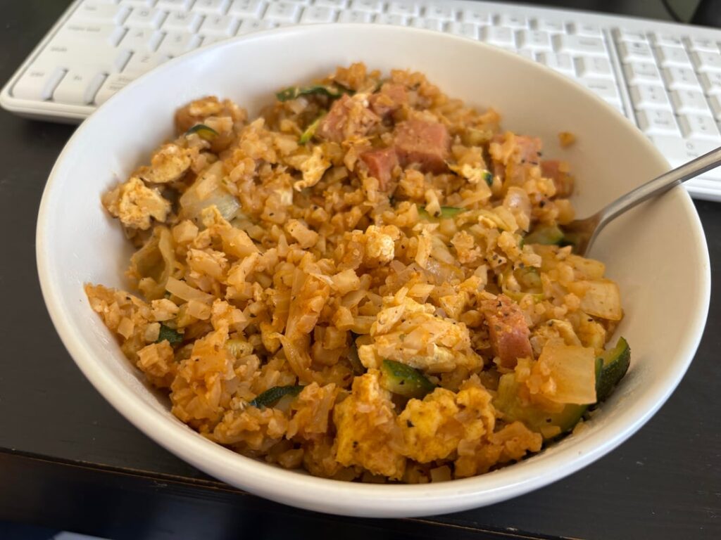 New to this — 299kcal & 246kcal Fried ‘Rice’ Lunch Variations