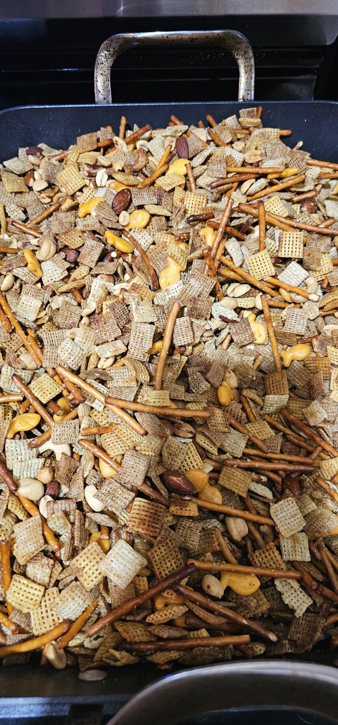 Chex mix. Added fish this time.
