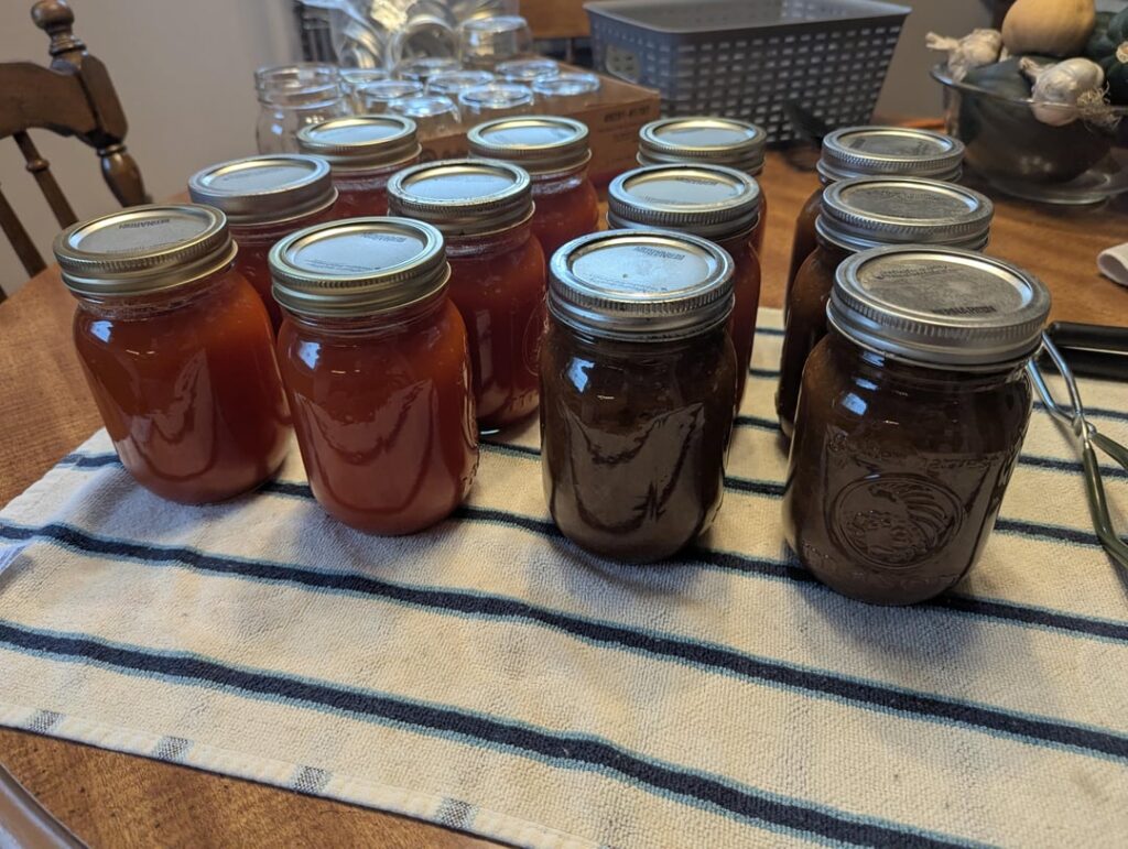 Today's freezer bounty canning