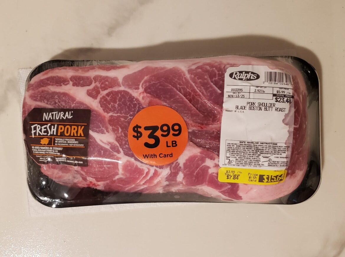 First time doing pork shoulder in the slow cooker. Is this too fatty?