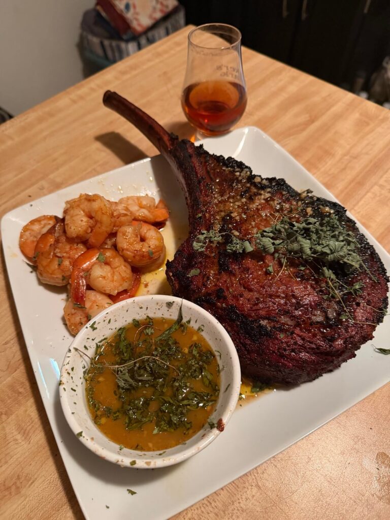 Surf & turf with bourbon tonight
