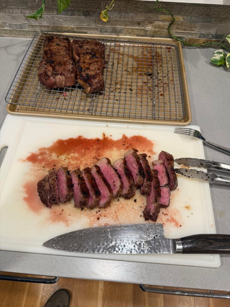 Reverse Seared Strips!