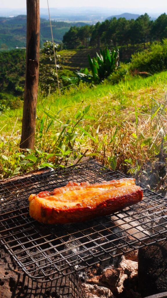 Grilled pork & beans
