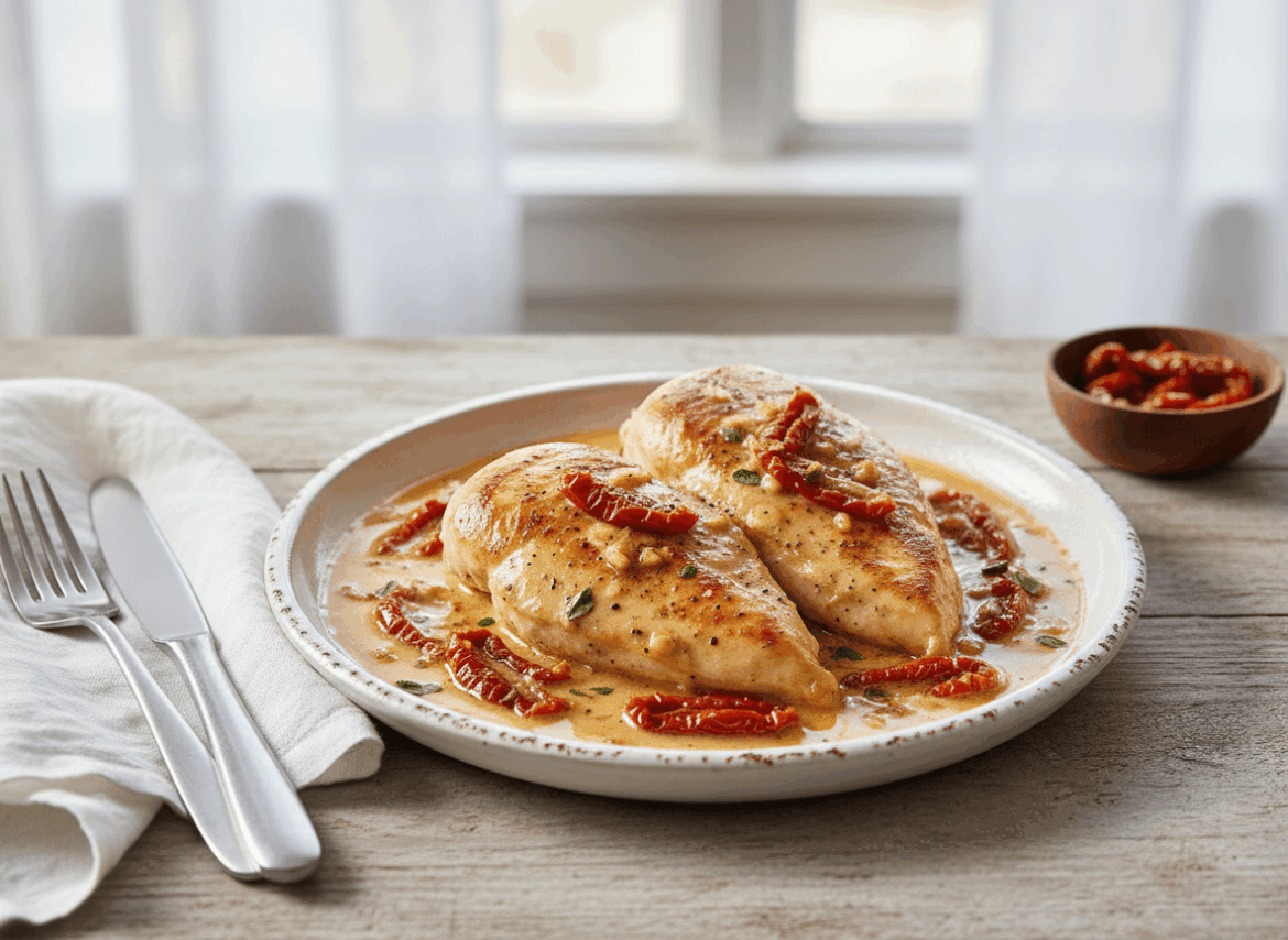 Marry Me Chicken – creamy sun-dried tomato & parmesan skillet chicken 🍗