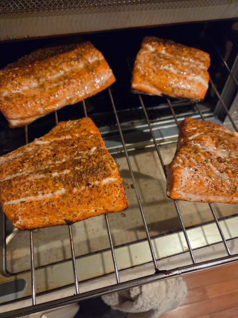 Baked salmon sandwhich. Things you just won't see in a store.