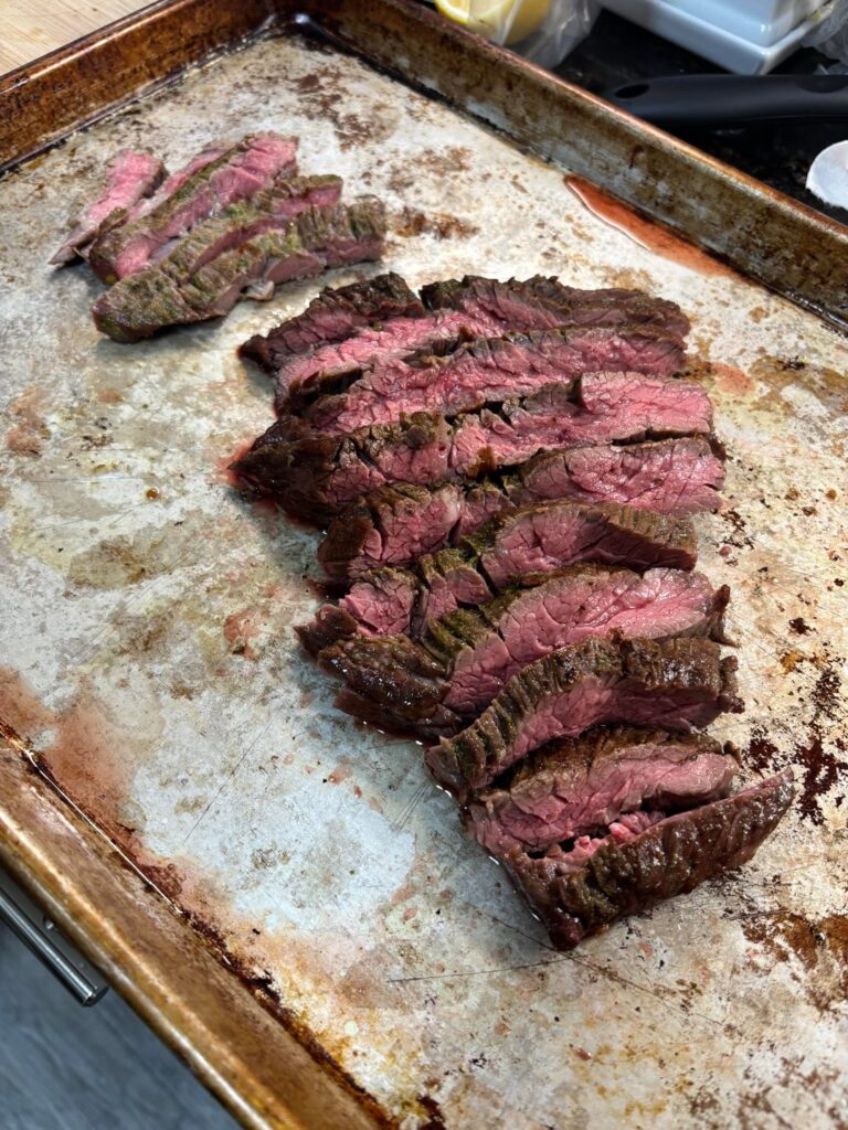 Don’t sleep on flap meat. Chimichurri aioli sandwiches 👌