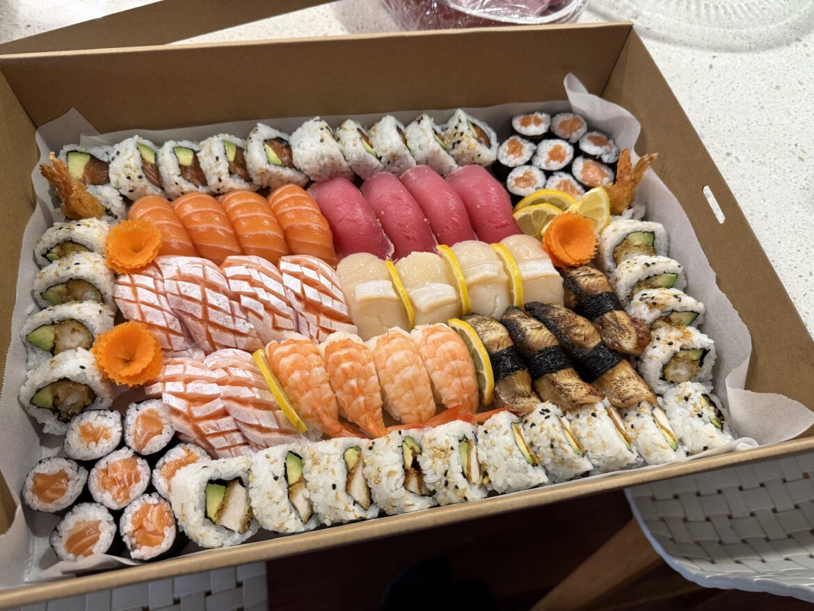 Platter to celebrate mine and my aunt’s birthdays.