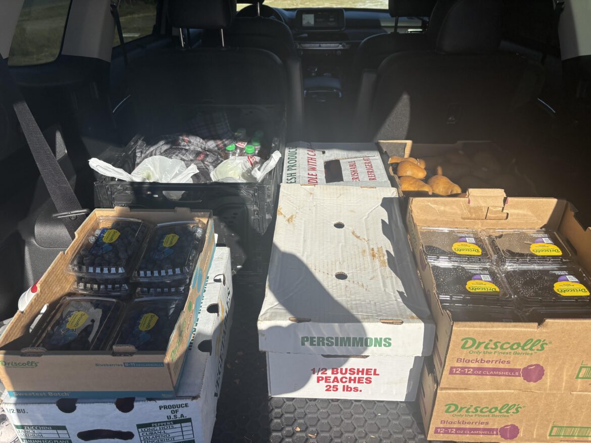 Happiness in a car trunk