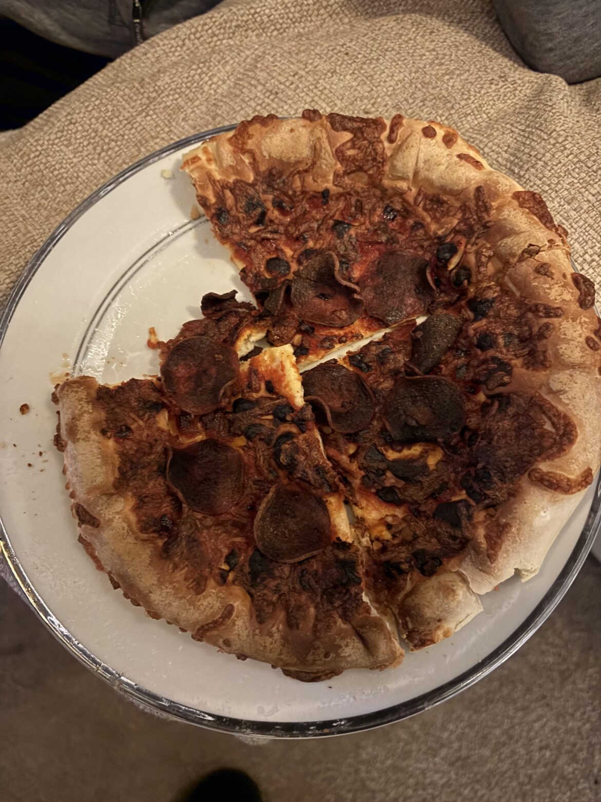 My neighbour made himself a pepperoni pizza for dinner and told me to “help myself” if I wanted any!