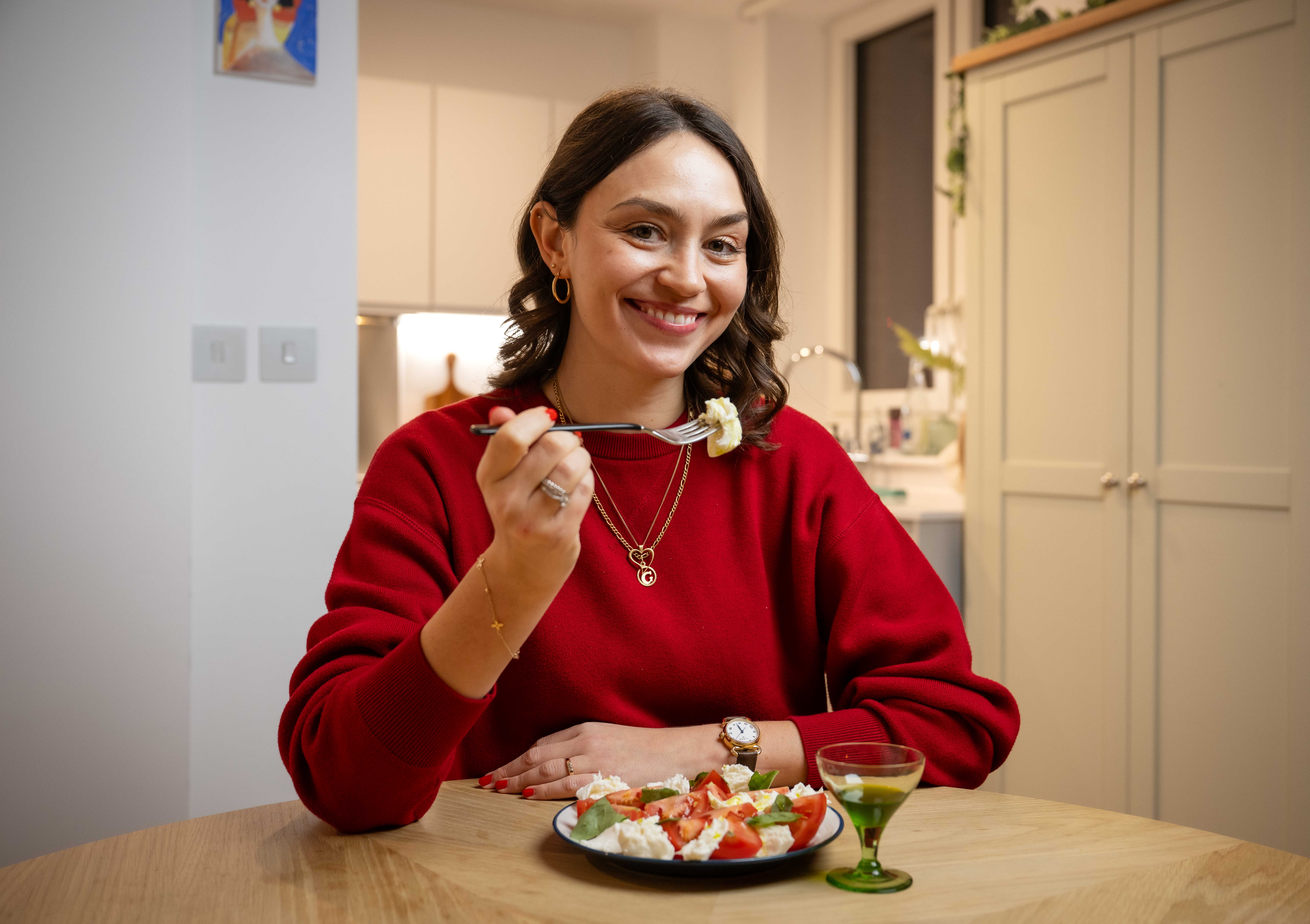 Giulia Crouch tasting the first English extra virgin olive oil.