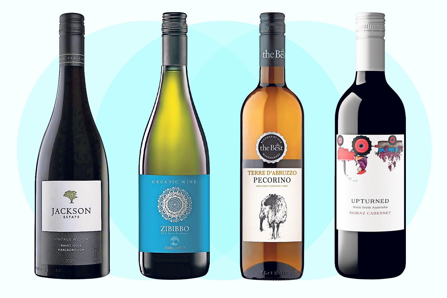 Four bottles of wine.