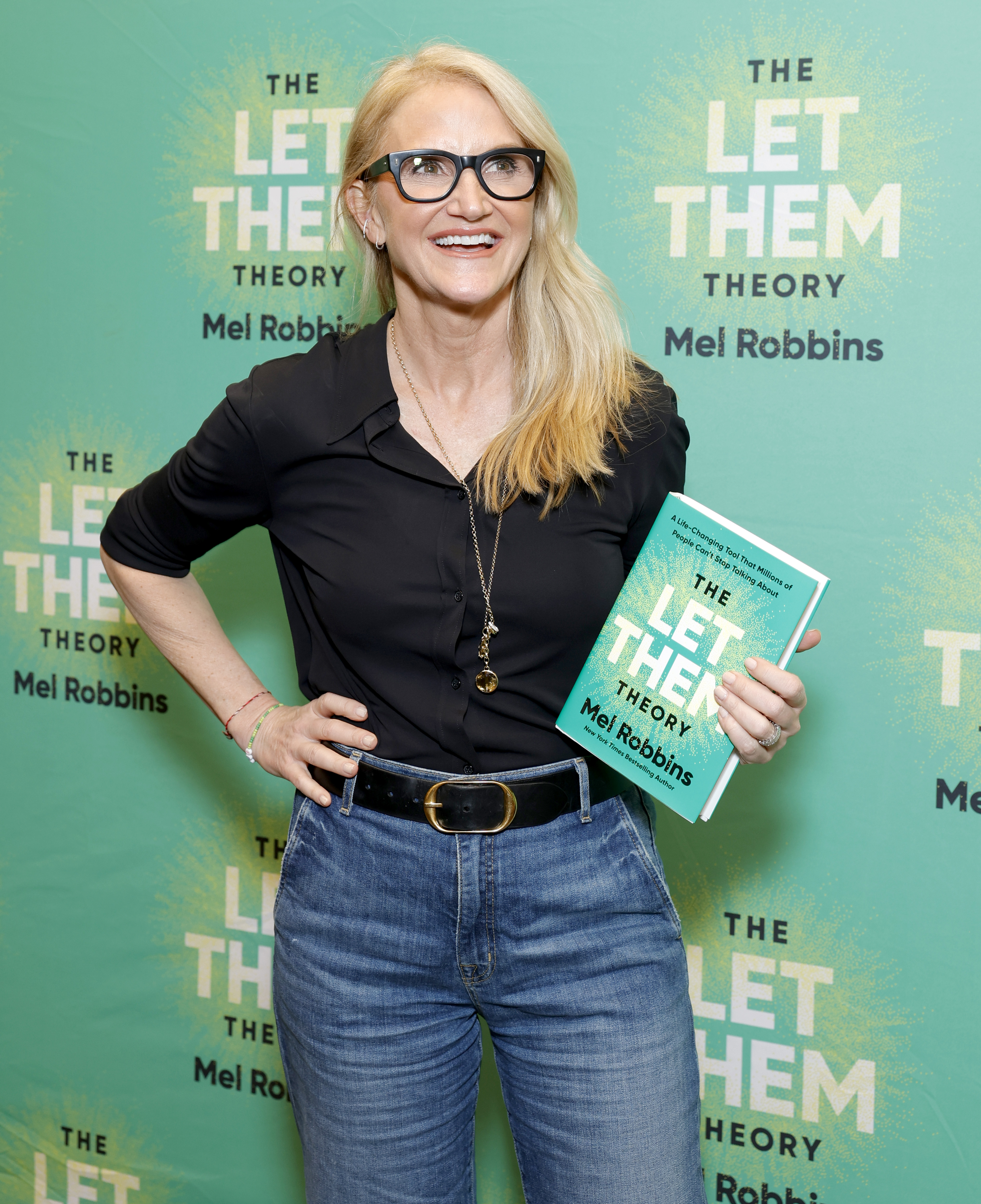 Mel Robbins promoting her #1 NYT Best Selling Book "The Let Them Theory".