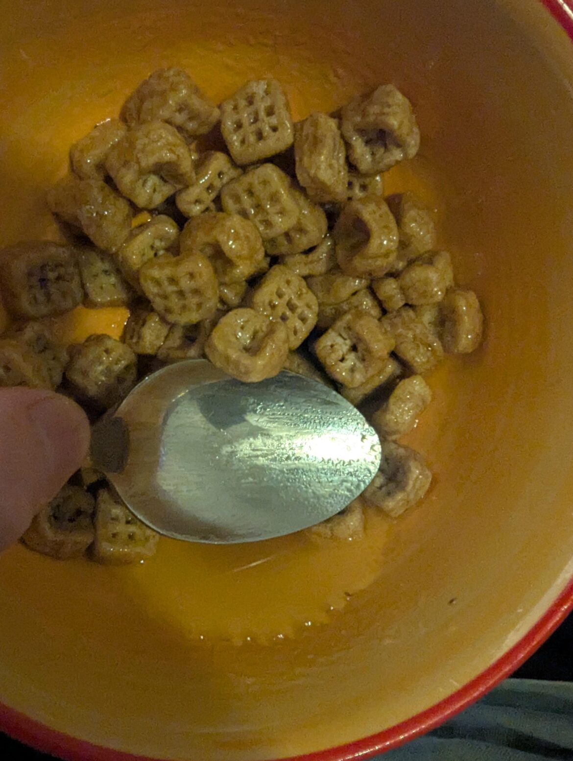 Out of milk for cereal, used a half cup of melted butter.