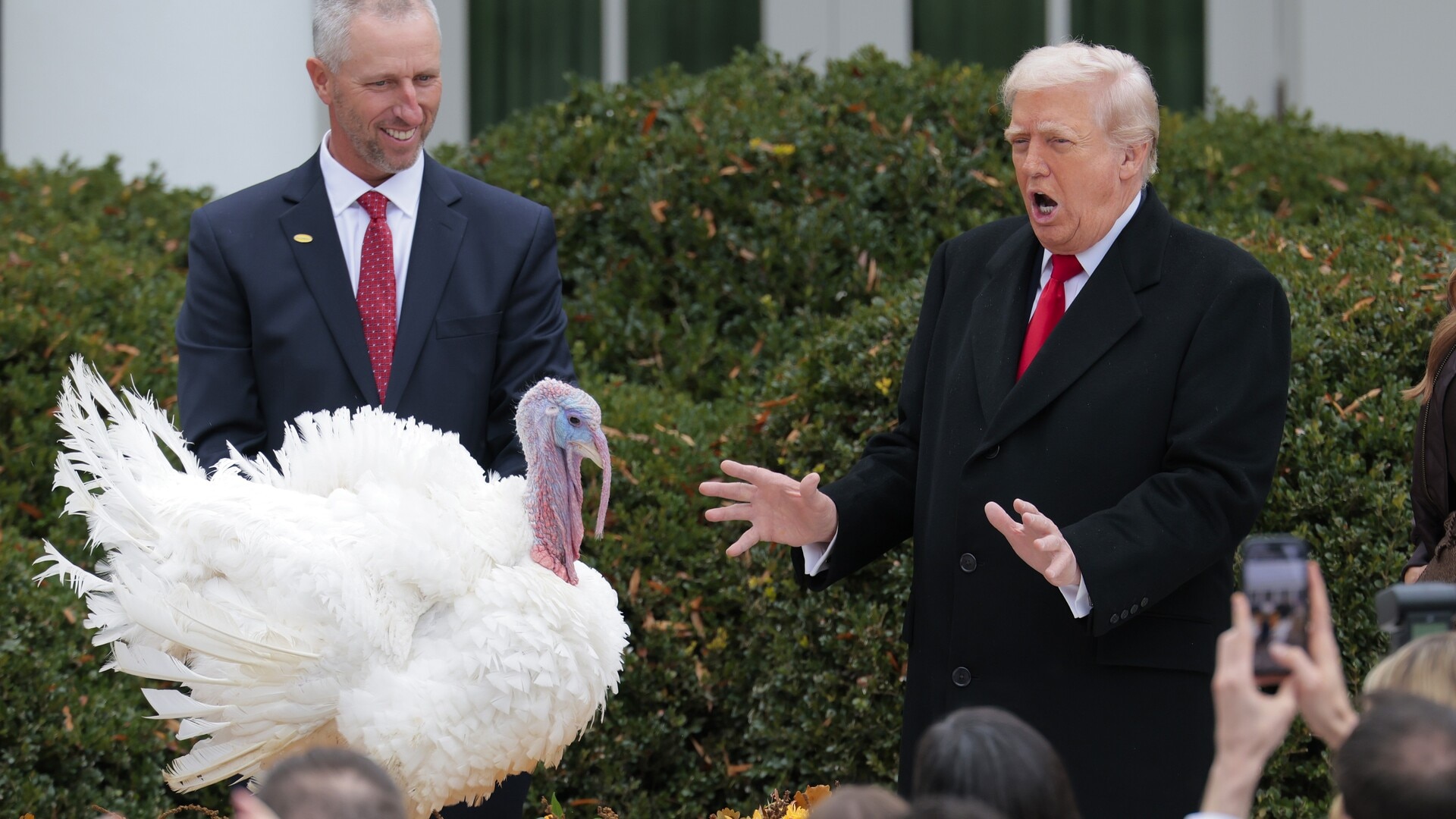 Trump pardons Thanksgiving turkeys Gobble and Waddle