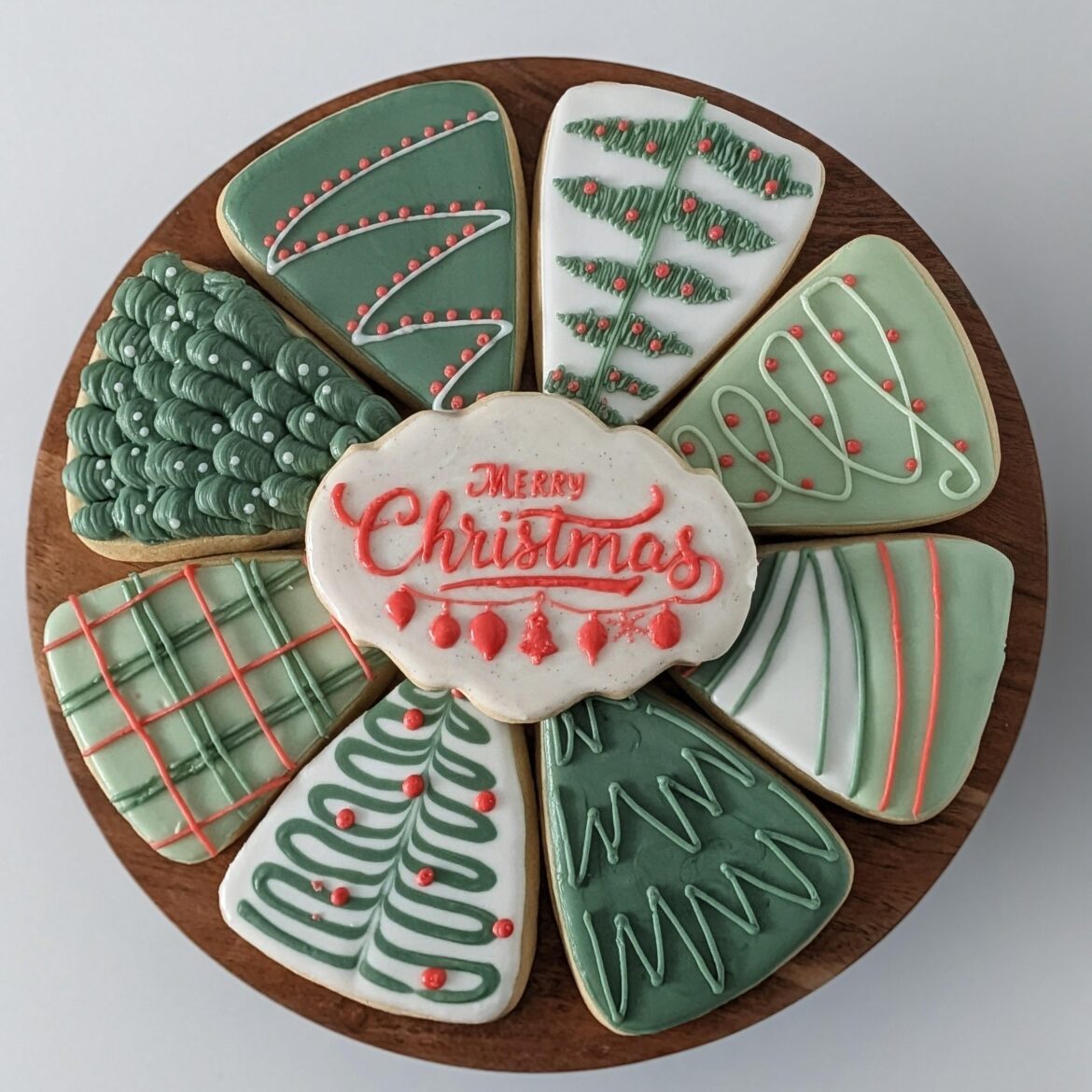 Christmas tree cookie platter!
