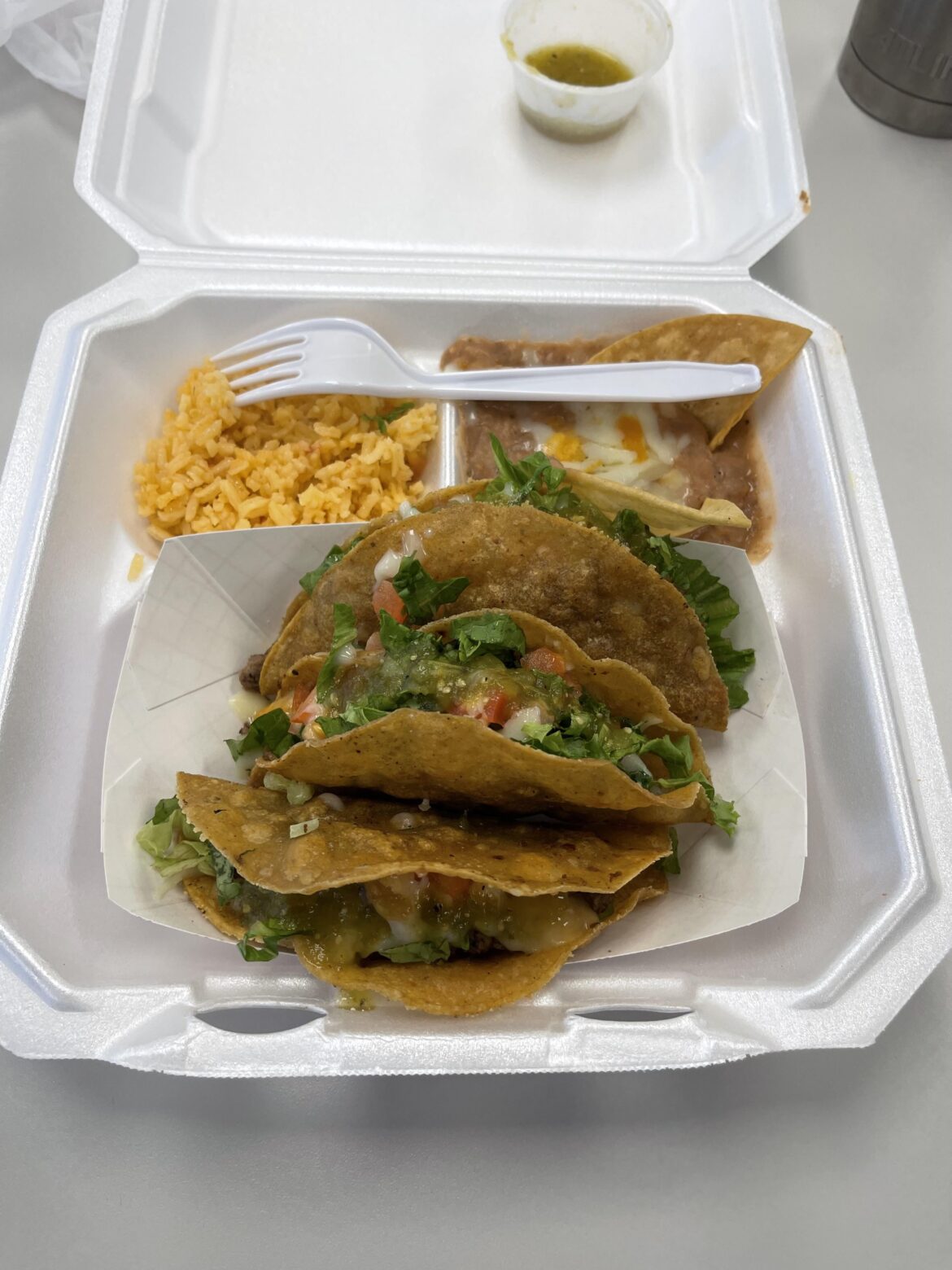El Perrito has THE best gringo crispy tacos in town.