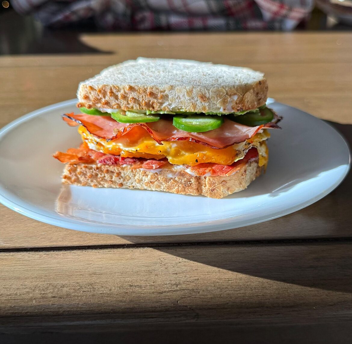 My breakfast sandwich on fresh sourdough