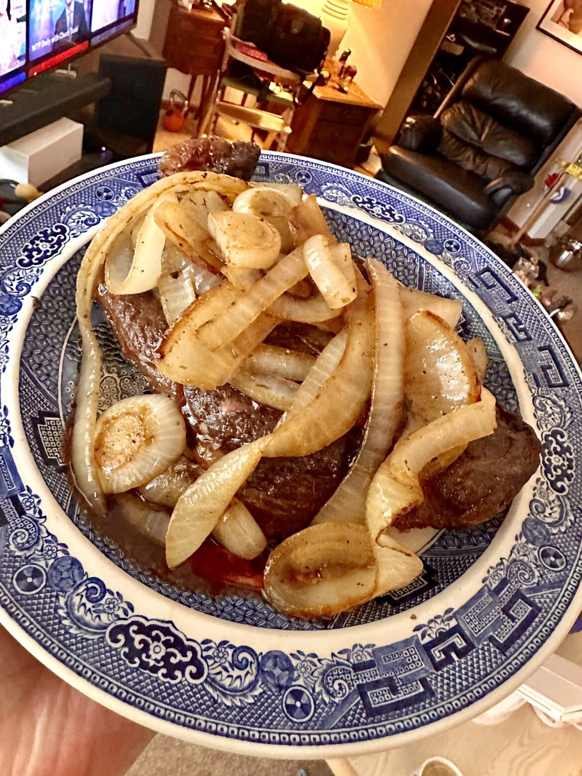 I made steak and onions!