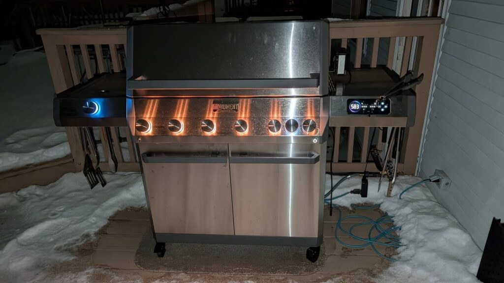 Snow can’t stop me grilling