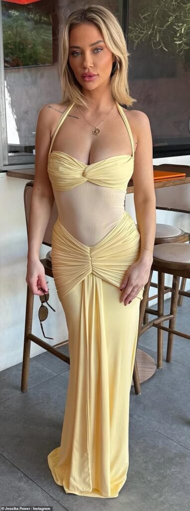 It seems Jessika Power may have eaten something that didn't quite agree with her over the festive period